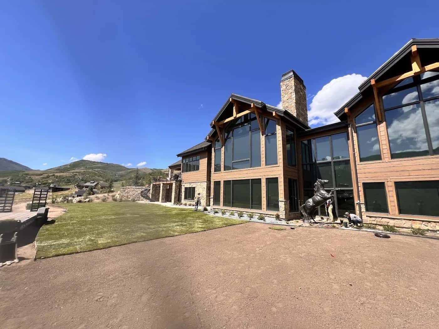 Dirt grading and leveling